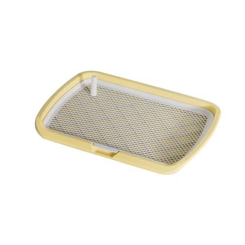 JISADER Indoor-Hunde-Töpfchen-Pads, Netzgitter-Toilette, bequemer Haustier-Trainingspads-Halter für Indoor-Katzen, kleine und mittelgroße Hunde, Gelb JISADER Indoor-Hunde-Töpfchen-Pads, Netzgitter-Toilette, bequemer Haustier-Trainingspads-Halter für Indoor-Katzen, kleine und mittelgroße Hunde, Gelb von JISADER