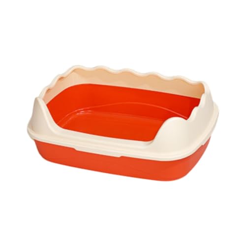 JISADER Innenkatzentoilette mit Halb Geschlossenem Design Und Abnehmbarer, Orange JISADER Innenkatzentoilette mit Halb Geschlossenem Design Und Abnehmbarer, Orange von JISADER