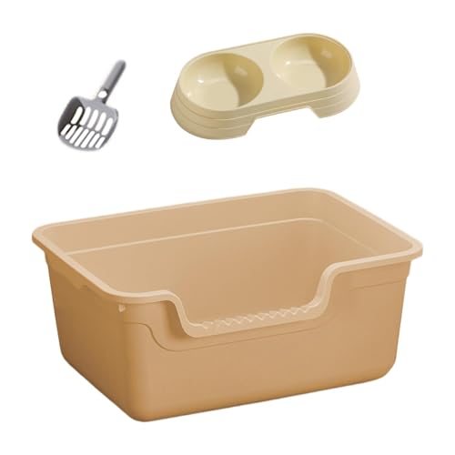 JISADER Kätzchentoilette, offene Katzentoilette, Katzentoilette, Katzentoilette, Sandkasten für das Krankenhaus, Khaki JISADER Kätzchentoilette, offene Katzentoilette, Katzentoilette, Katzentoilette, Sandkasten für das Krankenhaus, Khaki von JISADER