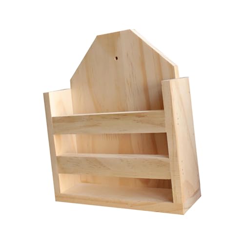 JISADER Kaninchen Heu Feeder Rack Kaninchen Lebensmittel Dispenser Holz Heu Krippe Meerschweinchen Heu Feeder für Chinchilla von JISADER