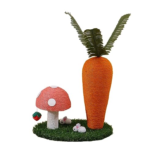 JISADER Karotten-Katzenkratzbaum, Sisal-Kratzbaum, Möbelschutz, lustige Krallen, Katzenbaum, Katzenkratzer, interaktives Spielzeug für Haustierbedarf, Pilz 40x30x40cm JISADER Karotten-Katzenkratzbaum, Sisal-Kratzbaum, Möbelschutz, lustige Krallen, Katzenbaum, Katzenkratzer, interaktives Spielzeug für Haustierbedarf, Pilz 40x30x40cm von JISADER