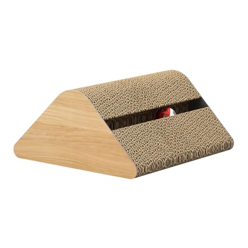 JISADER Karton-Katzenkratzbrett, dreieckig, für Kätzchen, Katzen, Kratzbrett, Karton, Katzen-Aktivitätszentrum, Spielzeug, stabile Schutzmöbel, Holzstruktur JISADER Karton-Katzenkratzbrett, dreieckig, für Kätzchen, Katzen, Kratzbrett, Karton, Katzen-Aktivitätszentrum, Spielzeug, stabile Schutzmöbel, Holzstruktur von JISADER