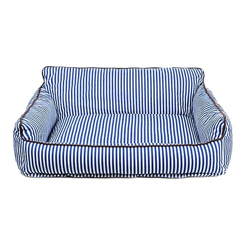 JISADER Katzen-, Hundebett, waschbar, für den Innenbereich, Katzen draußen, Nest, Heimdekoration, Hundecouch, Haustier-Couchbett für schlafende, Blau 56cmx47cmx23cm von JISADER