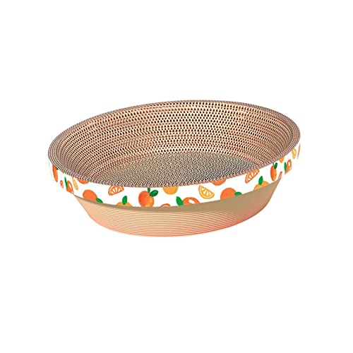 JISADER Katzen-Kratzer aus Pappe, Lounge-Bett, Kratzpads, Schüssel, Kratzen, Wellpappe für Kätzchen, Orange 50x50x11cm JISADER Katzen-Kratzer aus Pappe, Lounge-Bett, Kratzpads, Schüssel, Kratzen, Wellpappe für Kätzchen, Orange 50x50x11cm von JISADER