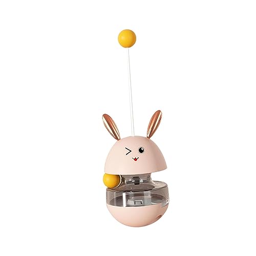 JISADER Katzen-Leckerli-Ball, Tumbler, Katzen-Puzzlespielzeug, Futterspender, Spielzeug, Kaninchenform, Heimtierbedarf, interaktives Katzenspielzeug für, Piunk JISADER Katzen-Leckerli-Ball, Tumbler, Katzen-Puzzlespielzeug, Futterspender, Spielzeug, Kaninchenform, Heimtierbedarf, interaktives Katzenspielzeug für, Piunk von JISADER