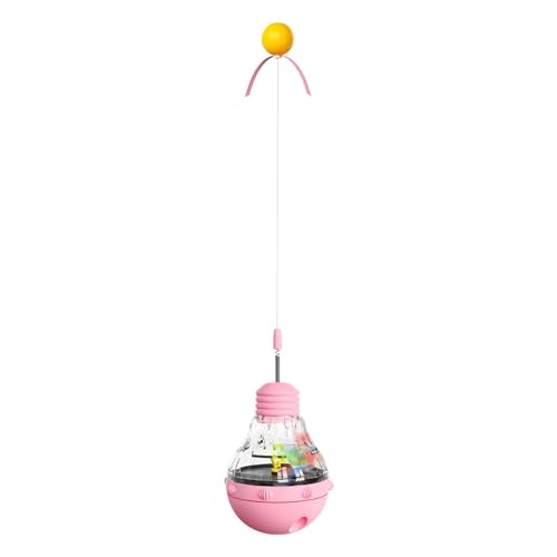 JISADER Katzen-Leckerli-Spender, Spielzeugbecher, Katzen-Leckerli-Ball, interaktives Katzenspielzeug, Leckerli-Futterspielzeug für Katzen, ROSA JISADER Katzen-Leckerli-Spender, Spielzeugbecher, Katzen-Leckerli-Ball, interaktives Katzenspielzeug, Leckerli-Futterspielzeug für Katzen, ROSA von JISADER