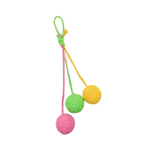 JISADER Katzen-Sisalball zum Aufhängen, Übungskratzer, schützt Sofa und, interaktives Katzenspielzeug, Rosa Gelb Grün JISADER Katzen-Sisalball zum Aufhängen, Übungskratzer, schützt Sofa und, interaktives Katzenspielzeug, Rosa Gelb Grün von JISADER