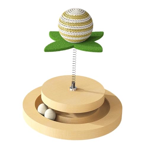 JISADER Katzenbälle Bahnspielzeug Katzen-Drehteller-Ballspielzeug mit Sisalball Lustiges Puzzlespielzeug Katzen Teaser Kratzspielzeug für Haustiere JISADER Katzenbälle Bahnspielzeug Katzen-Drehteller-Ballspielzeug mit Sisalball Lustiges Puzzlespielzeug Katzen Teaser Kratzspielzeug für Haustiere von JISADER
