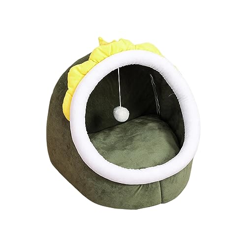 JISADER Katzenbett, Zwingerunterlage, tragbares Kissen, großer Korb, Rutschfester Boden, weich mit Ball, Schlafbett, Haustierhaus für Kätzchen, Katzen, GRÜN, m JISADER Katzenbett, Zwingerunterlage, tragbares Kissen, großer Korb, Rutschfester Boden, weich mit Ball, Schlafbett, Haustierhaus für Kätzchen, Katzen, GRÜN, m von JISADER