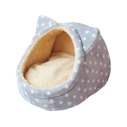 JISADER Katzenbett, halbgeschlossenes Haustier-Katzennest mit abnehmbarem, waschbarem Kissen, Heimtierbedarf, Haustier-Katzenunterschlupf, Katzenzelt für, Sterngrau Mittel JISADER Katzenbett, halbgeschlossenes Haustier-Katzennest mit abnehmbarem, waschbarem Kissen, Heimtierbedarf, Haustier-Katzenunterschlupf, Katzenzelt für, Sterngrau Mittel von JISADER