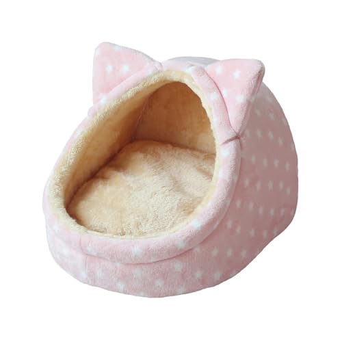 JISADER Katzenbett, halbgeschlossenes Haustier-Katzennest mit abnehmbarem, waschbarem Kissen, Heimtierbedarf, Haustier-Katzenunterschlupf, Katzenzelt für, Sternrosa Mittel JISADER Katzenbett, halbgeschlossenes Haustier-Katzennest mit abnehmbarem, waschbarem Kissen, Heimtierbedarf, Haustier-Katzenunterschlupf, Katzenzelt für, Sternrosa Mittel von JISADER