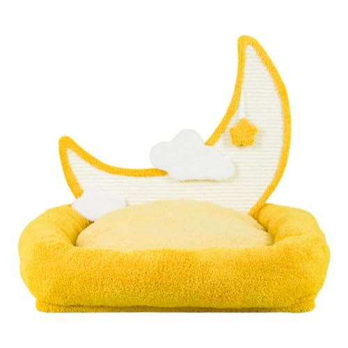 JISADER Katzenbett für Hauskatzen, Hundebett, Zwinger für Hauskatzen, atmungsaktiv, süß, warm, für den Winter, Katzenkratzbrett, Welpenbett für Kätzchen, Gelb, L JISADER Katzenbett für Hauskatzen, Hundebett, Zwinger für Hauskatzen, atmungsaktiv, süß, warm, für den Winter, Katzenkratzbrett, Welpenbett für Kätzchen, Gelb, L von JISADER