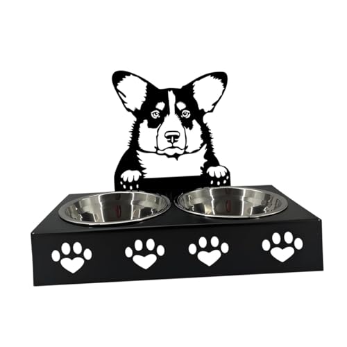 JISADER Katzenfutter und Wasserschale, Haustierschüssel, Nicht -Slip -Katzen Fütterungsschale, Haustier -Feeder -Schüssel für mittelgroße Hunde, A von JISADER