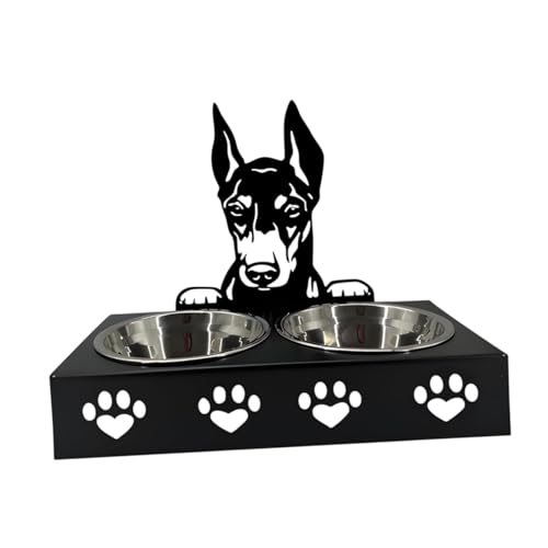 JISADER Katzenfutter und Wasserschale, Haustierschüssel, Nicht -Slip -Katzen Fütterungsschale, Haustier -Feeder -Schüssel für mittelgroße Hunde, C von JISADER
