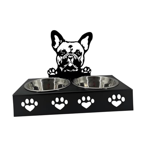 JISADER Katzenfutter und Wasserschale, Haustierschüssel, Nicht -Slip -Katzen Fütterungsschale, Haustier -Feeder -Schüssel für mittelgroße Hunde, D von JISADER