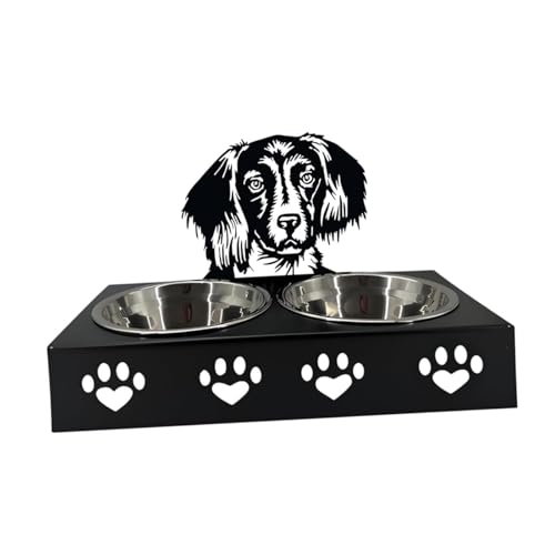 JISADER Katzenfutter und Wasserschale, Haustierschüssel, Nicht -Slip -Katzen Fütterungsschale, Haustier -Feeder -Schüssel für mittelgroße Hunde, J von JISADER