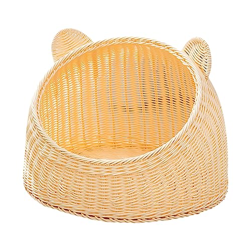JISADER Katzenhaus, Katzenbett, Haustier-Eigentumswohnungen, bequemes Kissen, handgefertigtes Katzen-Hunde-Nest, Hütte, Katzenhöhle, Lounge-Bett, für, 38cmx28cm JISADER Katzenhaus, Katzenbett, Haustier-Eigentumswohnungen, bequemes Kissen, handgefertigtes Katzen-Hunde-Nest, Hütte, Katzenhöhle, Lounge-Bett, für, 38cmx28cm von JISADER