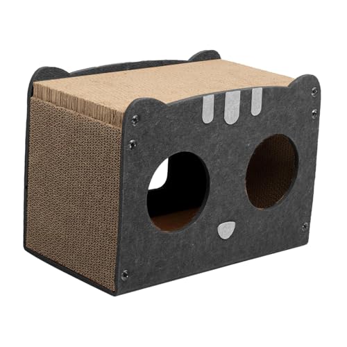 JISADER Katzenkratzbett, Katzenkratzbox, Papphaus, Katzenkratzpad zum Krallenschleifen, Dunkelgrau JISADER Katzenkratzbett, Katzenkratzbox, Papphaus, Katzenkratzpad zum Krallenschleifen, Dunkelgrau von JISADER
