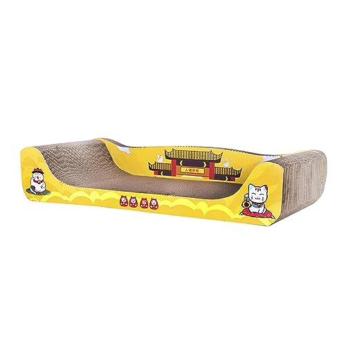 JISADER Katzenkratzbett, Katzenkratzer, Pappe, große Katzenmöbel, Katzenkratzunterlage, schützt Möbel für Katzen im Innenbereich, Kratzruhe, Spielübung, 50cmx28cmx11cm JISADER Katzenkratzbett, Katzenkratzer, Pappe, große Katzenmöbel, Katzenkratzunterlage, schützt Möbel für Katzen im Innenbereich, Kratzruhe, Spielübung, 50cmx28cmx11cm von JISADER