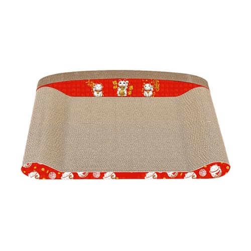 JISADER Katzenkratzbrett, Katzenkratzcouch, Katzenkratzbrett aus Pappe zum Spielen schlafender Katzen, Kratzboden für Katzen im Innenbereich, Rot JISADER Katzenkratzbrett, Katzenkratzcouch, Katzenkratzbrett aus Pappe zum Spielen schlafender Katzen, Kratzboden für Katzen im Innenbereich, Rot von JISADER