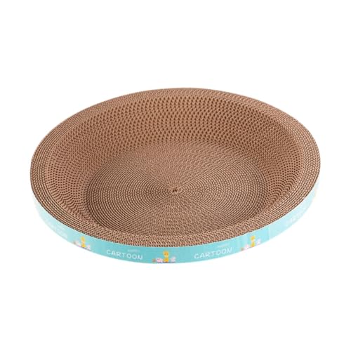 JISADER Katzenkratzbrett aus Karton. Schlafnest für Kätzchen, gewelltes Kratzbrett, Übung, Rund Groß JISADER Katzenkratzbrett aus Karton. Schlafnest für Kätzchen, gewelltes Kratzbrett, Übung, Rund Groß von JISADER