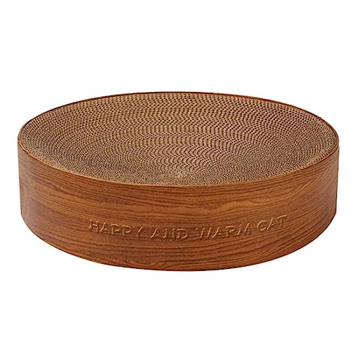 JISADER Katzenkratzbrett aus Pappe, Katzenkratzpad, rundes Lounge-Bett aus Pappe für Hauskatzen, verschleißfester Schleifklauen-Möbelschutz, BRAUN JISADER Katzenkratzbrett aus Pappe, Katzenkratzpad, rundes Lounge-Bett aus Pappe für Hauskatzen, verschleißfester Schleifklauen-Möbelschutz, BRAUN von JISADER