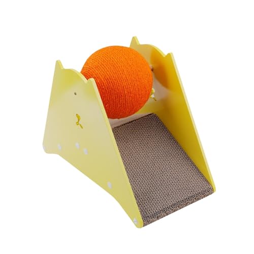 JISADER Katzenkratzbrett mit Ball, Katzenkratzspielzeug, für Hauskatzen, langlebig, Möbelschutz, Krallenschleifen JISADER Katzenkratzbrett mit Ball, Katzenkratzspielzeug, für Hauskatzen, langlebig, Möbelschutz, Krallenschleifen von JISADER