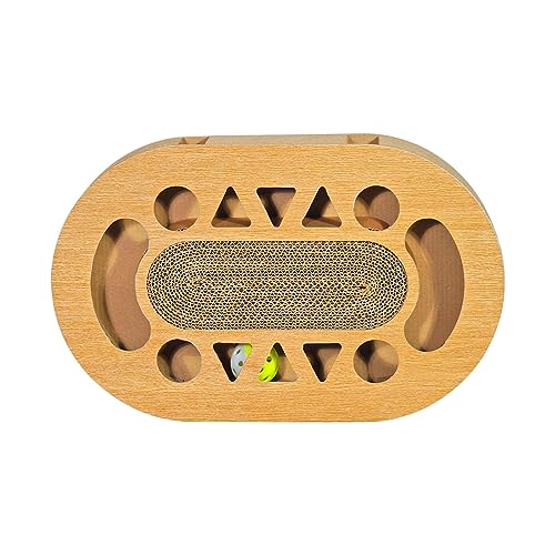 JISADER Katzenkratzer, interaktives Spielzeug mit Glöckchen, Ball, Kätzchen, Kitty, multifunktional, verschleißfest, Sofaschutz, Haustier-Trainingsspielzeug, Oval JISADER Katzenkratzer, interaktives Spielzeug mit Glöckchen, Ball, Kätzchen, Kitty, multifunktional, verschleißfest, Sofaschutz, Haustier-Trainingsspielzeug, Oval von JISADER