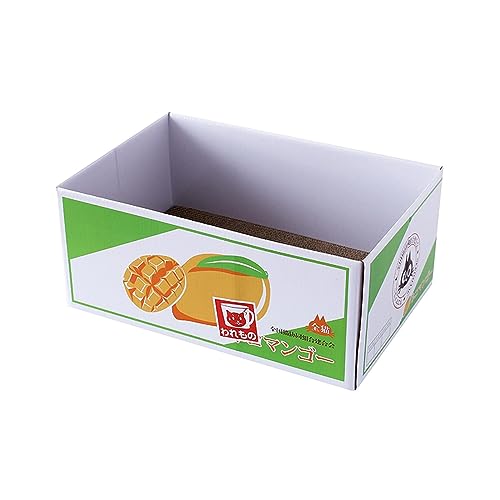 JISADER Katzenkratzer aus Pappe, Katzenminze-Kastenbett, große Katzenkratzbox, Kratzunterlage zum Schleifen von Krallen, Kleiner und mittlerer, Mango-Box JISADER Katzenkratzer aus Pappe, Katzenminze-Kastenbett, große Katzenkratzbox, Kratzunterlage zum Schleifen von Krallen, Kleiner und mittlerer, Mango-Box von JISADER