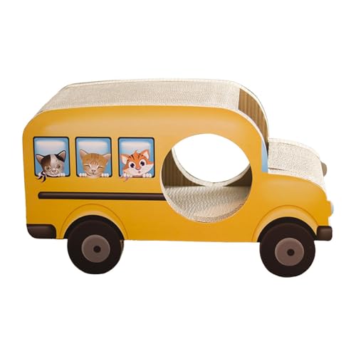 JISADER Katzenkratzhaus, Aktivitätsspielzeug, Kratzkissen, Spielzeug, Katzenkratzbett für Katzenfamilie, GELB JISADER Katzenkratzhaus, Aktivitätsspielzeug, Kratzkissen, Spielzeug, Katzenkratzbett für Katzenfamilie, GELB von JISADER