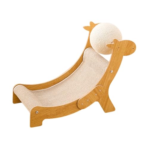 JISADER Katzenkratzlounge, Haustierkissen, Katzenkratzbrett, Sisal-Katzenkratzer zum Schleifen von Krallen, Giraffe von JISADER