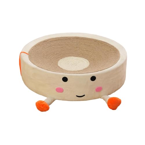 JISADER Katzenkratzschale, Katzenkratzlounge, Bettmatte, Haus, interaktives Spielzeug, rundes Katzenkratzbrett, Sisal-Kratzunterlage, Beige JISADER Katzenkratzschale, Katzenkratzlounge, Bettmatte, Haus, interaktives Spielzeug, rundes Katzenkratzbrett, Sisal-Kratzunterlage, Beige von JISADER