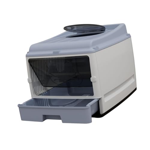 JISADER Katzenratschachtel Katzen Katzentlatten Sandkasten tragbar für Innenkatzen Katzensandsand Einfach zu reinigen zu reinigen, die Katzentoilette mit, Grau JISADER Katzenratschachtel Katzen Katzentlatten Sandkasten tragbar für Innenkatzen Katzensandsand Einfach zu reinigen zu reinigen, die Katzentoilette mit, Grau von JISADER