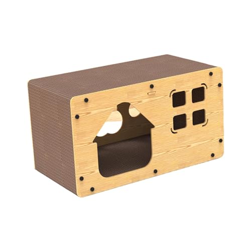 JISADER Katzenspielzeug, Kratzunterlage, für den Innenbereich, Katzenhaus, langlebig, für Kätzchen, Schleifkrallen, Katzenkratzer, Pappe, 2-in-1, JISADER Katzenspielzeug, Kratzunterlage, für den Innenbereich, Katzenhaus, langlebig, für Kätzchen, Schleifkrallen, Katzenkratzer, Pappe, 2-in-1, von JISADER