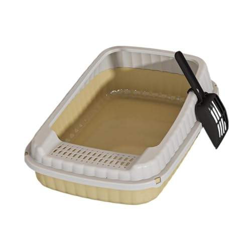 JISADER Katzenstrauderkasten Katzen Toilette, abnehmbar, offenes Oberstleutniablaute, Kätzchen -Töpfchen -Toilette für kleine mittelgroße große Katzen kleine, Hellgelb JISADER Katzenstrauderkasten Katzen Toilette, abnehmbar, offenes Oberstleutniablaute, Kätzchen -Töpfchen -Toilette für kleine mittelgroße große Katzen kleine, Hellgelb von JISADER