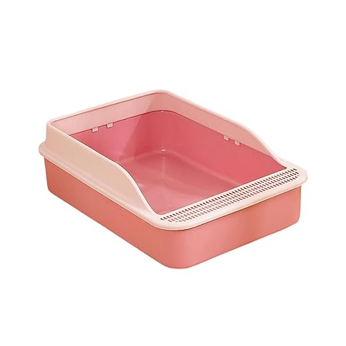 JISADER Katzentoilette, Kätzchen-Töpfchen-Toilette, spritzwassergeschützter Katzenstreubehälter, antihaftbeschichtet, Katzentoilette, Haustiertoilette für, rosa L JISADER Katzentoilette, Kätzchen-Töpfchen-Toilette, spritzwassergeschützter Katzenstreubehälter, antihaftbeschichtet, Katzentoilette, Haustiertoilette für, rosa L von JISADER