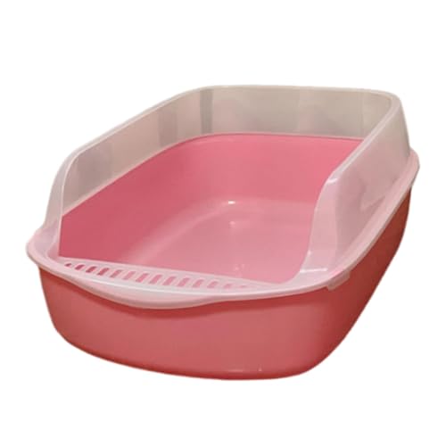JISADER Katzentoilette, Töpfchen, Toilette, Katzensandkasten, Behälter, Oben offen, für mittelgroße und große Katzen, ROSA JISADER Katzentoilette, Töpfchen, Toilette, Katzensandkasten, Behälter, Oben offen, für mittelgroße und große Katzen, ROSA von JISADER