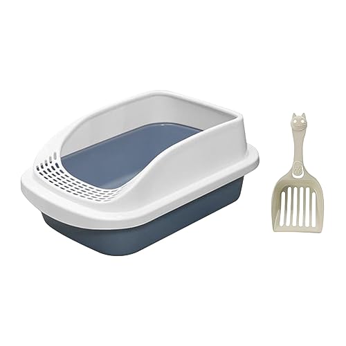 JISADER Katzentoilette, Töpfchen, Toilette, Tiefe Toilette, Käfigzubehör, Katzentoilette, Katzentoilette für kleine und mittelgroße Katzen, Kätzchen, kleine, Blau JISADER Katzentoilette, Töpfchen, Toilette, Tiefe Toilette, Käfigzubehör, Katzentoilette, Katzentoilette für kleine und mittelgroße Katzen, Kätzchen, kleine, Blau von JISADER