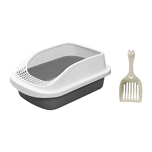 JISADER Katzentoilette, Töpfchen, Toilette, Tiefe Toilette, Käfigzubehör, Katzentoilette, Katzentoilette für kleine und mittelgroße Katzen, Kätzchen, kleine, GRAU JISADER Katzentoilette, Töpfchen, Toilette, Tiefe Toilette, Käfigzubehör, Katzentoilette, Katzentoilette für kleine und mittelgroße Katzen, Kätzchen, kleine, GRAU von JISADER
