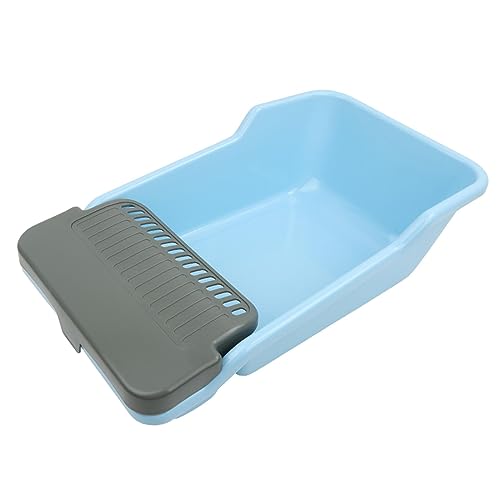 JISADER Katzentoilette, leicht zu reinigende Katzentoilette, abnehmbare Katzentoilette mit hoher Seite, tragbare, Oben offene Haustiertoilette für kleine, Blau JISADER Katzentoilette, leicht zu reinigende Katzentoilette, abnehmbare Katzentoilette mit hoher Seite, tragbare, Oben offene Haustiertoilette für kleine, Blau von JISADER