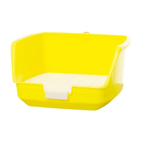 JISADER Katzentoilette Kleintiere Katzenklo Ecktoilette Katzenklo Haustiertoilette für Meerschweinchen, GELB JISADER Katzentoilette Kleintiere Katzenklo Ecktoilette Katzenklo Haustiertoilette für Meerschweinchen, GELB von JISADER