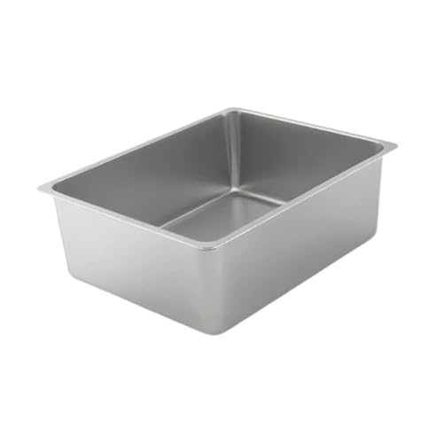JISADER Katzentoilette aus Edelstahl, Sandkasten, spritzschutz, Katzentoilette aus Metall mit hohen Seitenwänden, Katzentoilette mit hohen Seitenwänden, 60cmx40cmx15cm JISADER Katzentoilette aus Edelstahl, Sandkasten, spritzschutz, Katzentoilette aus Metall mit hohen Seitenwänden, Katzentoilette mit hohen Seitenwänden, 60cmx40cmx15cm von JISADER