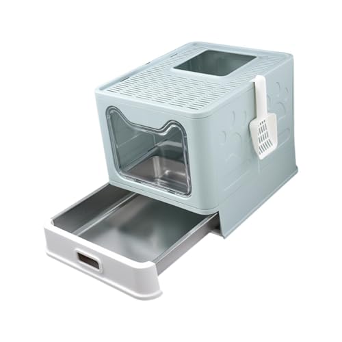 JISADER Katzentoilette mit Deckel Katzentoilette Faltbare Katzentoilette mit Deckel Katzentoilette, Blau JISADER Katzentoilette mit Deckel Katzentoilette Faltbare Katzentoilette mit Deckel Katzentoilette, Blau von JISADER