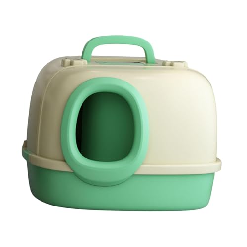 JISADER Katzentoilette mit Haube, Katzentoilette zum Reinigen, Spritzschutz, Haustierbedarf, abnehmbares Katzentöpfchen, geschlossene Katzentoilette, hellgrün JISADER Katzentoilette mit Haube, Katzentoilette zum Reinigen, Spritzschutz, Haustierbedarf, abnehmbares Katzentöpfchen, geschlossene Katzentoilette, hellgrün von JISADER