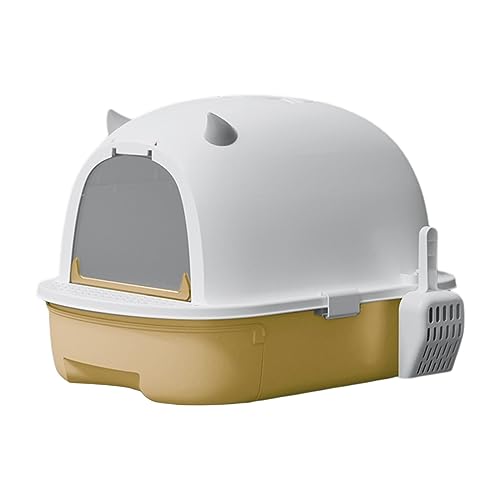 JISADER Katzentoilette mit Kapuze, Kätzchen-Töpfchen, abnehmbares Haustierzubehör, Katzentoilette, Haustier-Katzentoilette, GELB JISADER Katzentoilette mit Kapuze, Kätzchen-Töpfchen, abnehmbares Haustierzubehör, Katzentoilette, Haustier-Katzentoilette, GELB von JISADER