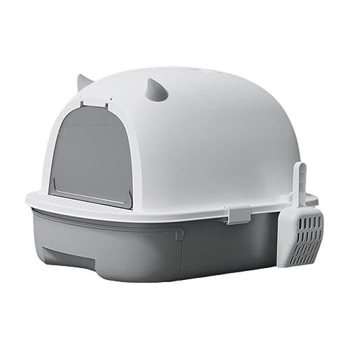 JISADER Katzentoilette mit Kapuze, Kätzchen-Töpfchen, abnehmbares Haustierzubehör, Katzentoilette, Haustier-Katzentoilette, GRAU JISADER Katzentoilette mit Kapuze, Kätzchen-Töpfchen, abnehmbares Haustierzubehör, Katzentoilette, Haustier-Katzentoilette, GRAU von JISADER