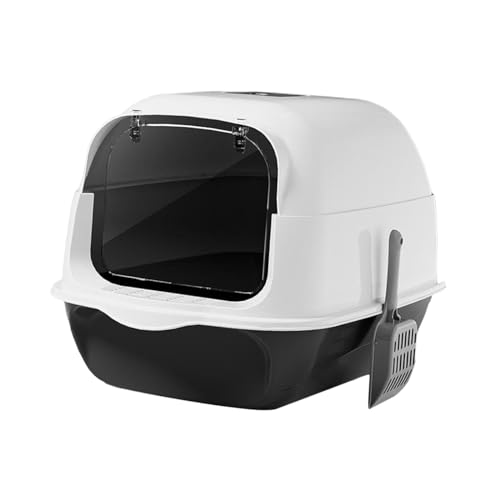 JISADER Katzentoilette mit Kapuze, vollständig geschlossene Katzentoilette, große Katzentoilette, Haustiertoilette, Schwarz JISADER Katzentoilette mit Kapuze, vollständig geschlossene Katzentoilette, große Katzentoilette, Haustiertoilette, Schwarz von JISADER