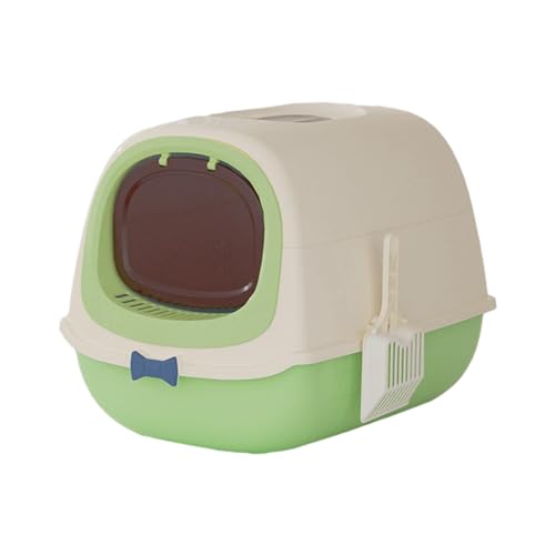 JISADER Katzentoilette mit Kapuze und Deckel, Katzentoilette mit Katzenstreuspaten, leicht zu reinigen, geschlossene Katzentoilette, Haustiertoilette, Grün JISADER Katzentoilette mit Kapuze und Deckel, Katzentoilette mit Katzenstreuspaten, leicht zu reinigen, geschlossene Katzentoilette, Haustiertoilette, Grün von JISADER