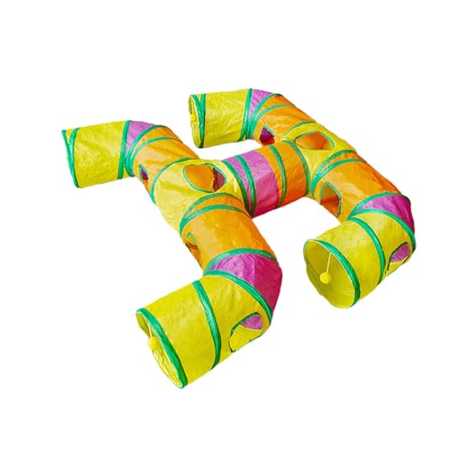 JISADER Katzentunnel, zusammenklappbar, Spielröhre für Haustiere, hängende Spielzeugbälle, Übung, leichtes Training, Kätzchen, interaktive Versteckaktivität, Bunt JISADER Katzentunnel, zusammenklappbar, Spielröhre für Haustiere, hängende Spielzeugbälle, Übung, leichtes Training, Kätzchen, interaktive Versteckaktivität, Bunt von JISADER