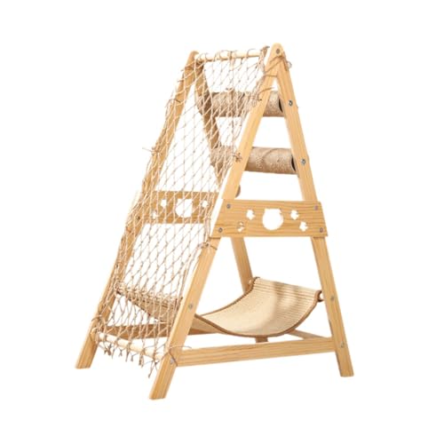 JISADER Katzenturm mit Hängematte, Katzenbaum für Hauskatzen, interaktives Condo, Grind Claws, Kratzbaum, Katzenklettergerüst zum Ausruhen JISADER Katzenturm mit Hängematte, Katzenbaum für Hauskatzen, interaktives Condo, Grind Claws, Kratzbaum, Katzenklettergerüst zum Ausruhen von JISADER